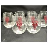 Red Amarula Elephant Logo Stemless Glasses 4"