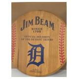 Jim Beam Detroit Tigers Wooden Sign NIB. 21x21
