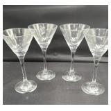 Martini or cocktail glasses feature