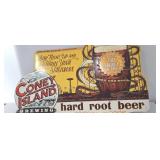 Coney Island Brewing Co Hard Root Beer Metal Sign