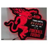 Fireball Friday Time Neon Sign 17x14