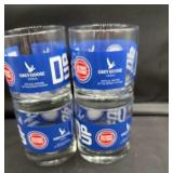 Grey Goose Vodka Detroit Pistons rock glasses.