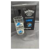 Detroit Lions Jack Daniels Rock Glasses.