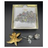 Giovanni & Cara Floral Brooches