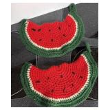Crocheted Watermelon Pot Holders