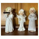 Ceramic Angel Figurines Trio