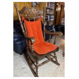 Lock Wood Rocking Chair With Cushions