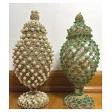Beaded Apothecary Jars Pair