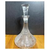 Vintage Cut Glass Decanter with Stopper
