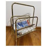 Brass Metal Magazine Rack