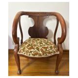 Antique Carved Wood Chair w/ Eye Design