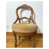 Vintage Balloon-Back Wood Chair