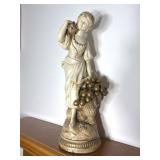 Marwal Chalkware Harvest Girl Statue