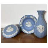 Wedgwood Blue Jasperware Trio