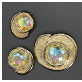 Vintage Bergere Headlight Rhinestone Brooch &