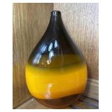 Handblown Teardrop Striped Glass Art Vase