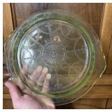 Vaseline Depression Glass Cameo Ballerina