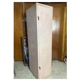 Tall Metal Storage Cabinet w/ Clothing Bar