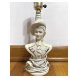 Porcelain Bust Small Table Lamp