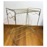 Brass-Tone MCM Wire Record Rack