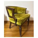 Velvet Upholstered Club Chair
