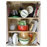 Kitchen Cabinet Lot w/ Cookbooks