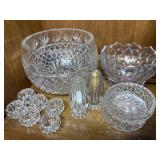 Cut Glass Serving Ware Lot