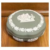 Wedgwood Green Jasperware Lidded Box