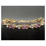 Panetta Signed Rhinestone Jeweled Tennis Bracelet