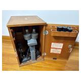Bausch & Lomb Microscope in Wood Case