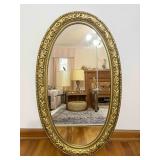 Oval Gold Wall Mirror