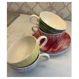 MCM Coffee Cups with Saucers - 4 colors