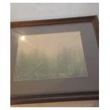 Muted trees in glass frame 22x19