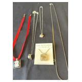Collection of necklaces ranging from 14" to