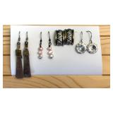 Collection of Silvertone earrings