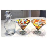 Martini/Margarita Confetti Swirl & Liquor Decanter