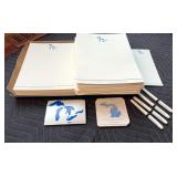 Paper, Pens, MI Sticker & Coaster Assortment