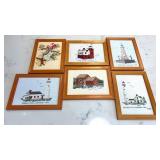 Vintage Framed Needlepoint w/handwritten Detail