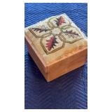 Rustic Tapestry Top Footstool 14 x 14 x 10ï¿½