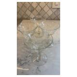 Fostoria Wavecrest Clear Stem Champagne/Sherbert