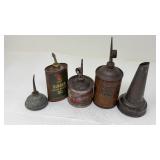 Oil Cans 3 - 6 1/2"