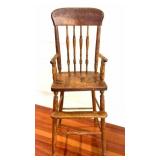 Antique Wood Youth Chair 38" x 16" x 15"