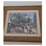 Framed Impressionist Paris Street Scene Print