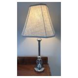 30ï¿½ Modern Chrome & Glass Table Lamp