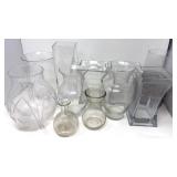 Shelf of Glass Vases - 11 pcs