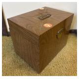 Metal Woodgrain Storage Box