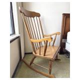 Maple Wood Windsor Rocking Chair