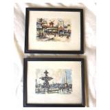 Framed Paris Street Scene Prints +