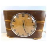 Metamec Art Deco Wood Mantel Clock