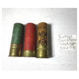 Vintage Cardboard Shotgun Shells Trio